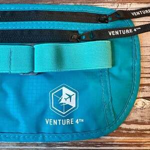 VENTURE 4TH RFID Blocking Travel Money Belt - Turquoise Teal Gorp Core